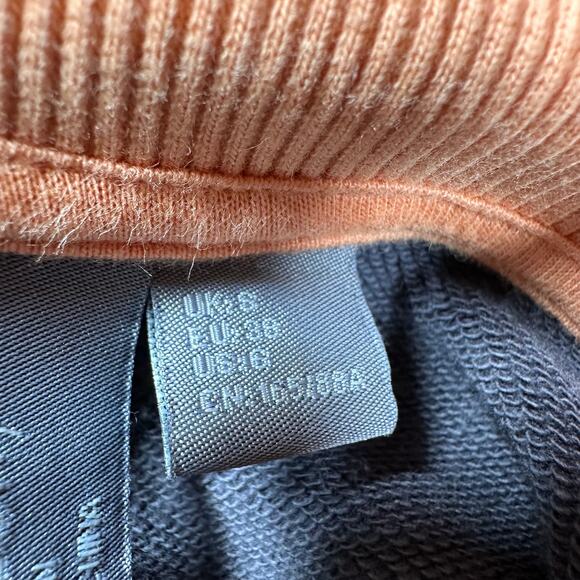 Sweaty Betty NWOT Revive Half Zip Sweatshirt Gray Orange Stitching Size 6 - Picture 5 of 10